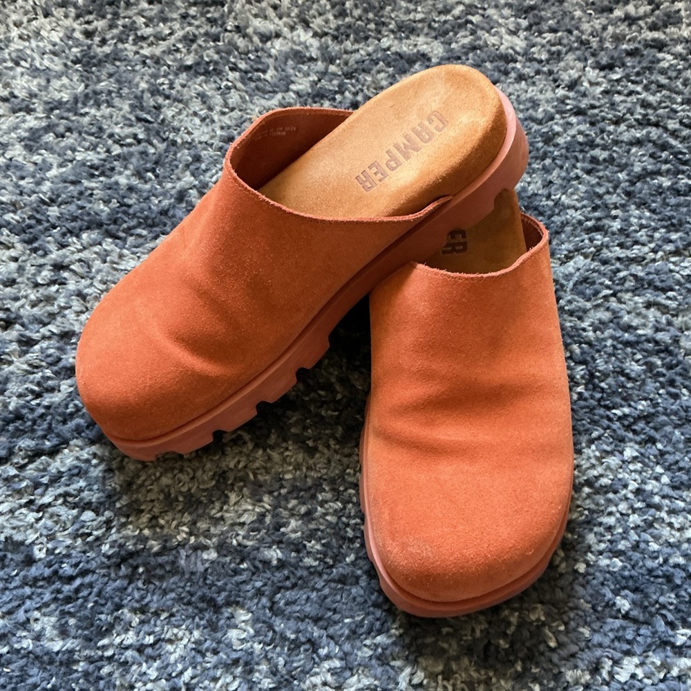Camper Orange Mules
